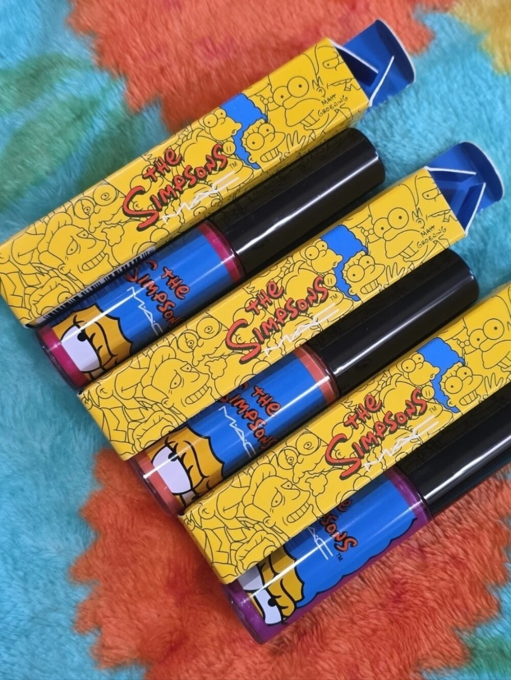 Mac The Simpsons Lipglass Lip Gloss NIB Lot Of 3